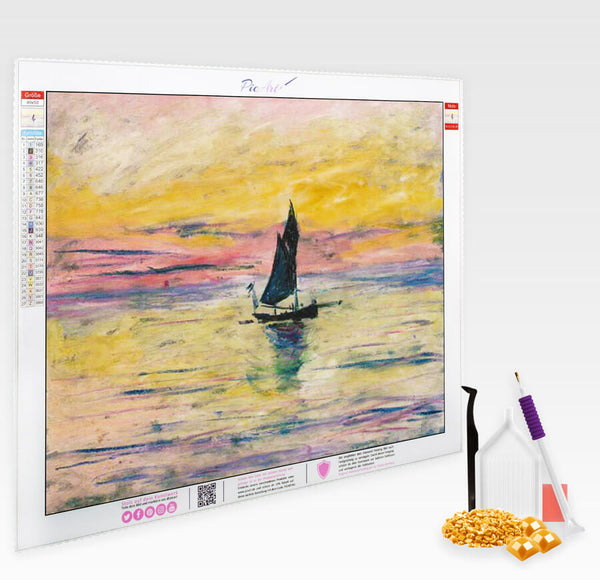 Claude Monet, Das Segelboot - Diamond Painting