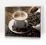 Schwierigkeit: Mittel Abstrakte Bilder Der Duft frischen Kaffees - Malen nach Zahlen