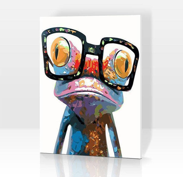 Schwierigkeit: Einfach Bestseller Frosch trägt große Brille 