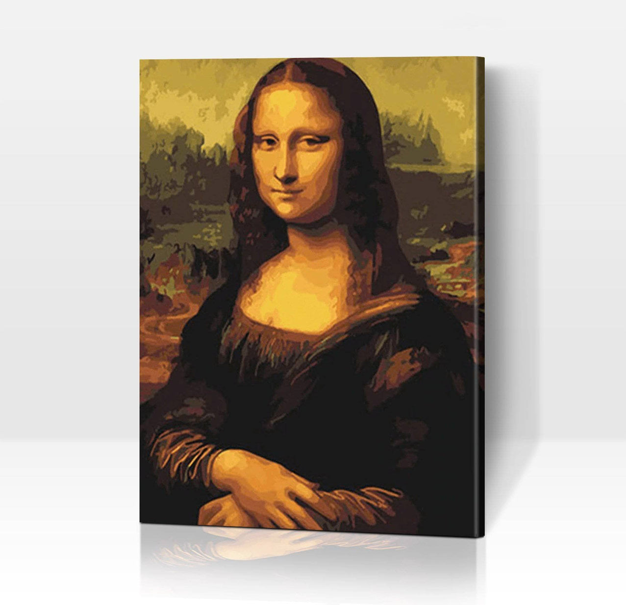 Schwierigkeit: Einfach Klassische Kunst Leonardo Da Vinci, Mona Lisa - Malen nach Zahlen