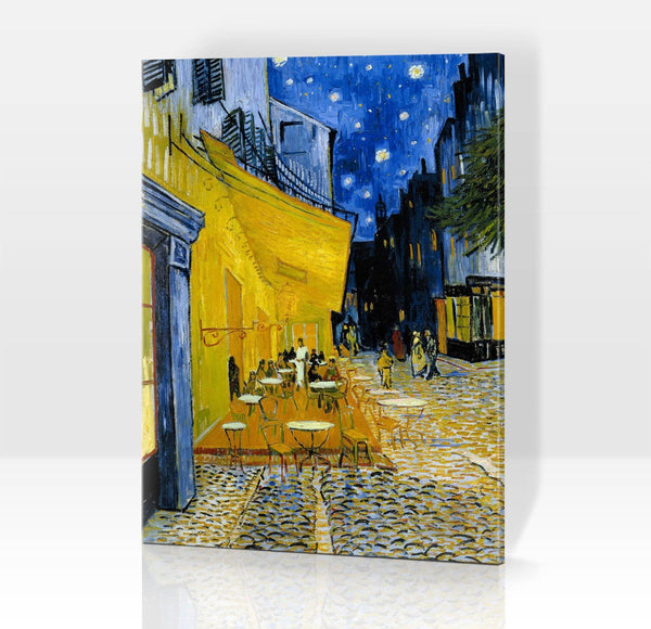 Schwierigkeit: Hoch Klassische Kunst Vincent van Gogh, Cafeterrasse am Abend - Malen nach Zahlen