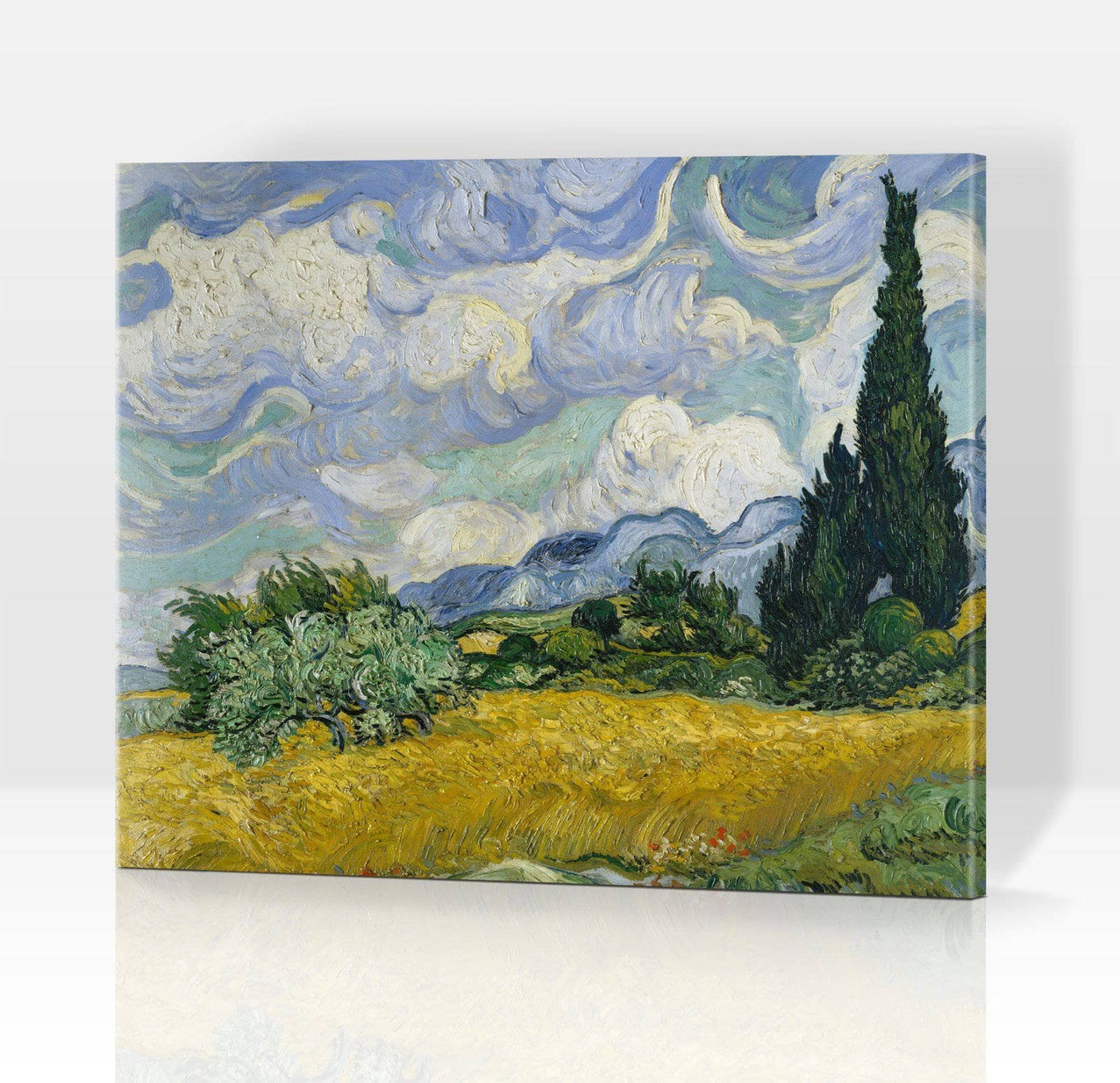 Schwierigkeit: Hoch Klassische Kunst Vincent van Gogh, Weizenfeld - Malen nach Zahlen