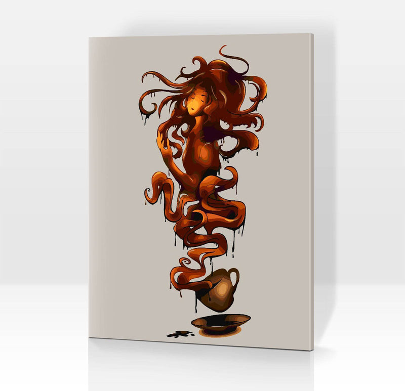 Schwierigkeit: Einfach Moderne Künstler Kaffeeträume - Malen nach Zahlen