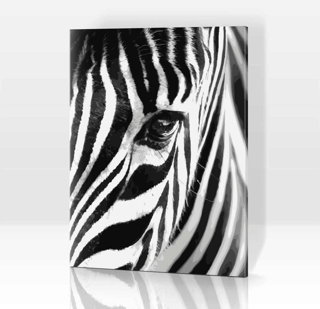 Schwierigkeit: Einfach Neu eingetroffen Zebra, take a look on you - Malen nach Zahlen