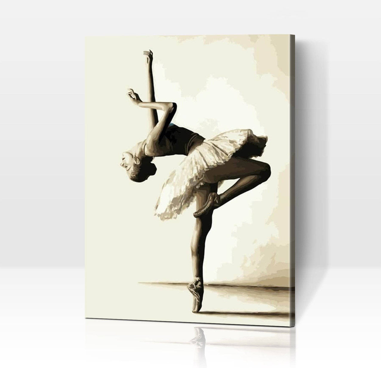 Schwierigkeit: Einfach Personenbilder Ballerina auf Zehenspitzen - Malen nach Zahlen