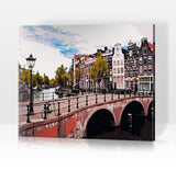 Schwierigkeit: Hoch Stadtbilder Die Brücken von Amsterdam - Malen nach Zahlen